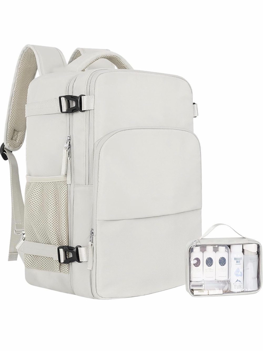 Women's Cream Travel Convertible Backpack - Sleek Everyday Carry